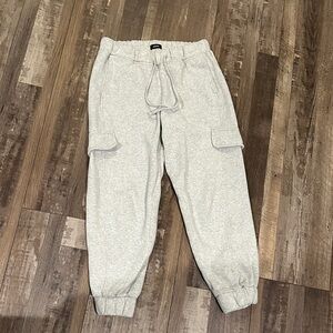 Gray Cargo Joggers
